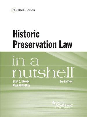 cover image of Historic Preservation Law in a Nutshell